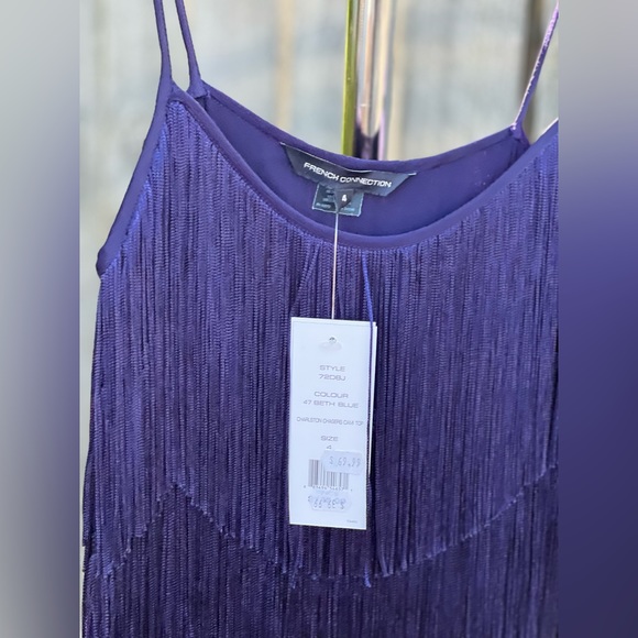 French Connection Purple Sleeveless Funky Top - Picture 3 of 4